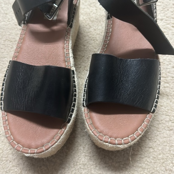 Steve Madden Black Espadrille Wedges - Picture 3 of 6